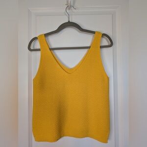 Marine Layer Finley Cotton V Neck Sweater Tank Size Medium